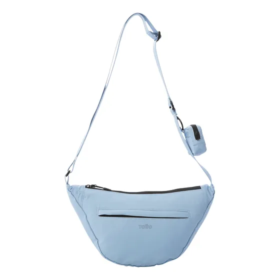 Bolso Manos Libres Con Monedero Azul Rowan S Totto Full
