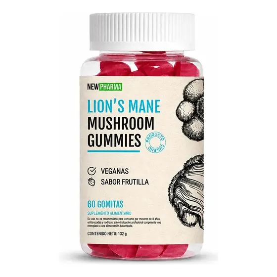 Gomitas Hongo Melena De León Veganas New Pharma 60 Unid