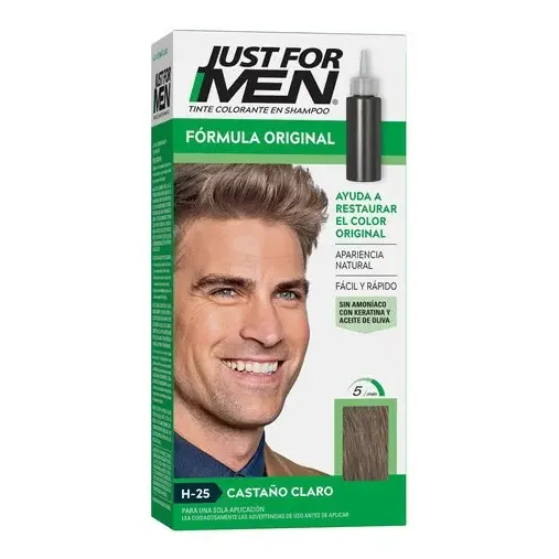 Just For Men Tintura En Shampoo Para Cabello Cubre Canas Tono Castaño Claro | Cuotas sin interés