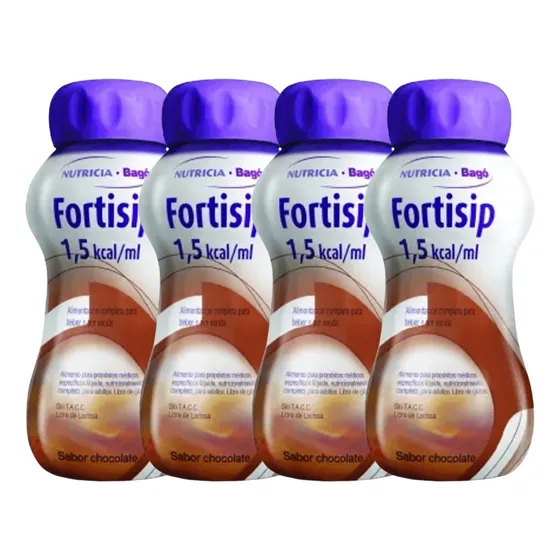 Combo X4 Fortisip Chocolate Vitaminas Botella 200 Ml