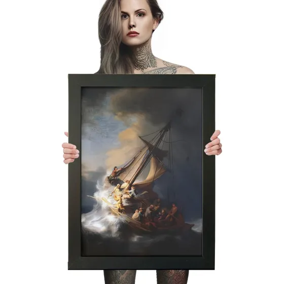 Quadro Rembrandt Cristo Na Tempestade Do Mar De Galileia A2