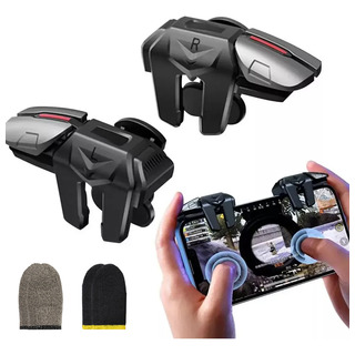 Gatilho L1/l2 + R1/r2 Celular Mira 4 Botões+luva De Dedo Gatilho L1/l2 + R1/r2 Celular Mira 4 Botões+luva De Dedo