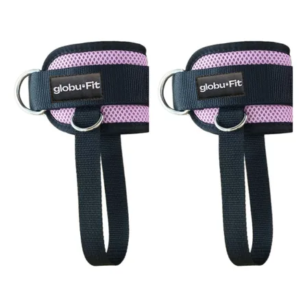 Tobillera Para Polea Globufit Correa Enganche Gym Gluteos X2 Rosa
