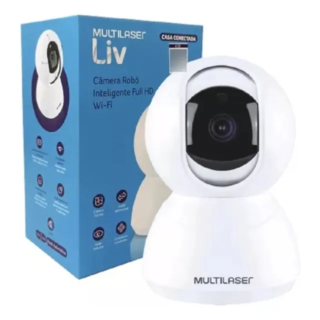 Câmera Ip Robô Wi-fi Inteligente Se221 Branca Multilaser