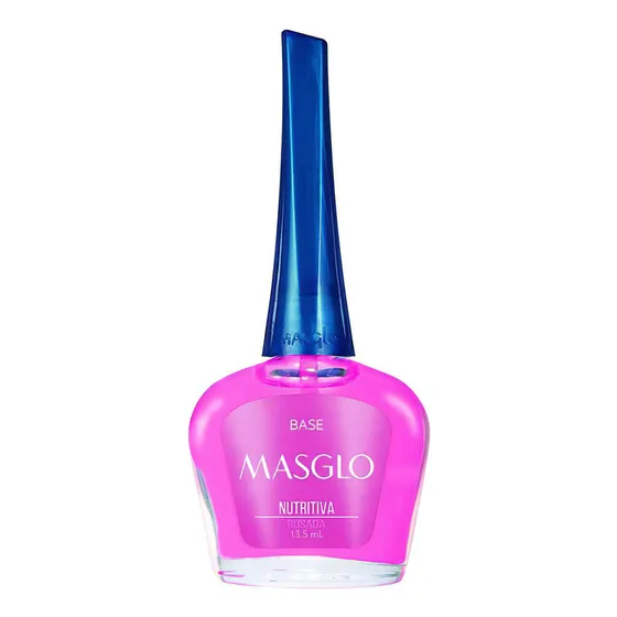 Base Esmalte Rosada Nutritiva Con Keratina Masglo 13,5 Ml Color ROSADO