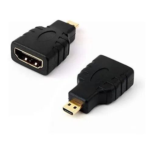 Convertidor Adaptador De Micro Hdmi A Hdmi Tv Punta Dorada 