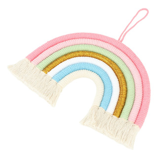 Macramé Arcoíris Para Colgar En La Pared, 7 Colores, Tejido Macramé Arcoíris Para Colgar En La Pared, 7 Colores, Tejido