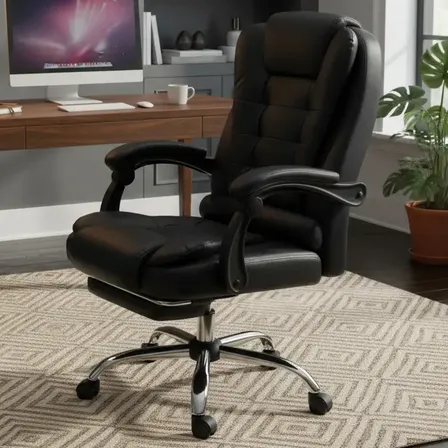 Silla Escritorio Ejecutiva Ergonómica Ajustable Reclinable. Color Negro