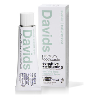 Pasta Dental Travel Size Sin Flúor Davids Menta Con Nano-ha Pasta Dental Travel Size Sin Flúor Davids Menta Con Nano-ha