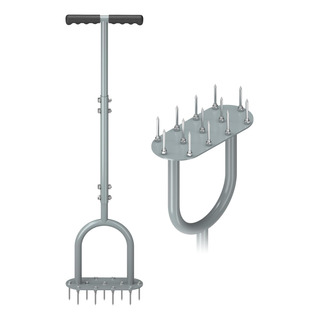 Aireador De Césped Manual Con 13 Púas De Hierro, Herramienta Aireador De Césped Manual Con 13 Púas De Hierro, Herramienta
