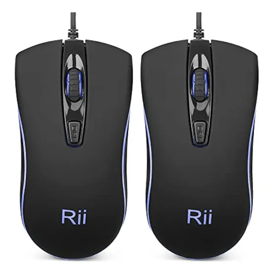 Rii Ratón Con Cable, Mouse De Computadora Con