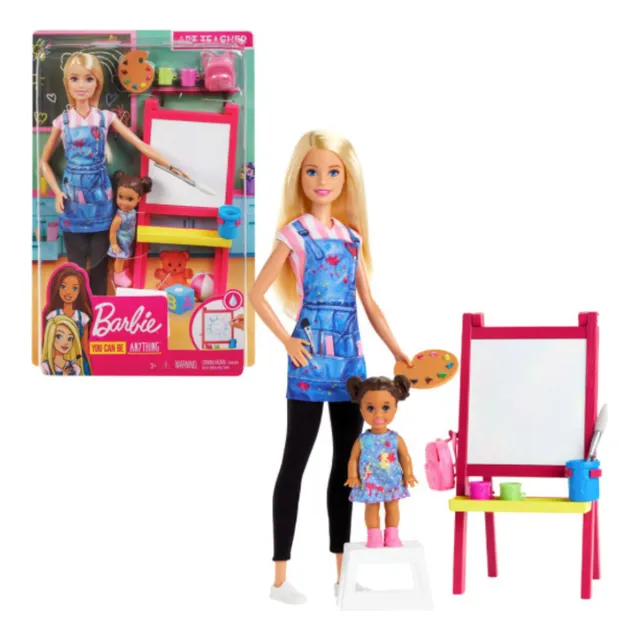 Barbie Maestra De Arte Set Con Alumna Xchws C