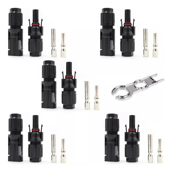 Tecneu Kit 5 Pares Conector Mc4 T1 Panel Solar 30a + Llave Metalica