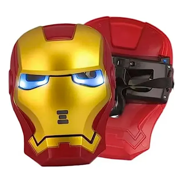Mascara Iron Man Con Luz Led Avengers Niño Disfraz