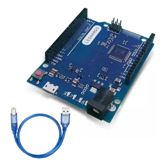 Placa Leonardo R3 Atmega32u4 Com Cabo Usb
