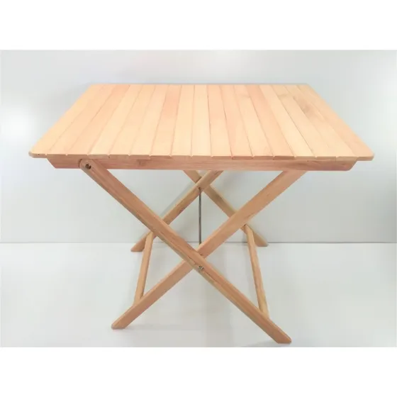 Mesa Plegable Rectangular Grande De Eucaliptus 