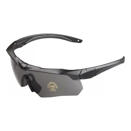 Lentes Deportivos Polarizados Tacticos Lente Ciclismo 3 Mica Lentes Ciclismo Uv400 Pesca Plástico Lente Polarizada Gafas Bicicleta Protección Uv Tácticas Esquí Policarbonato Color Negro Hauki