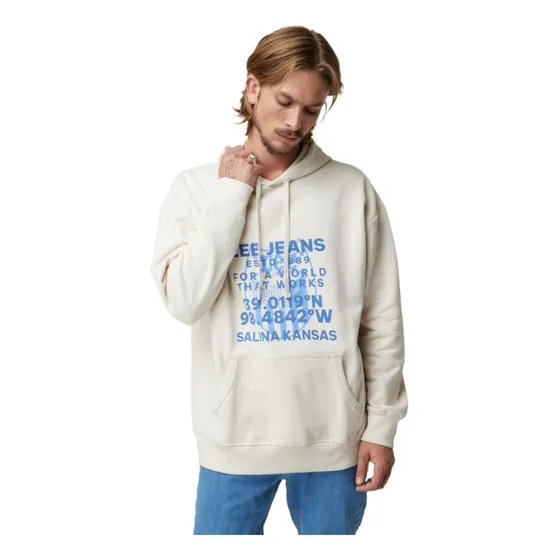 Poleron Hombre Loose Fit Vintage White