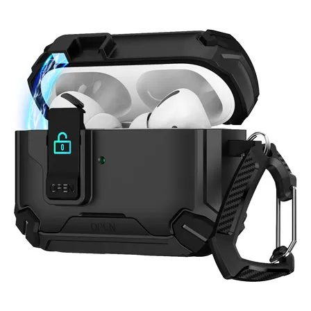 Capa Armadura Para AirPods 4/5 Pro 2/3 Preto AirPods Pro3