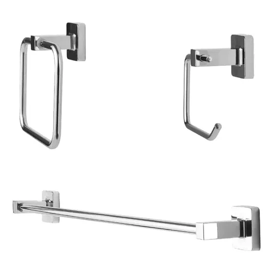 Set Accesorios Baño Cuadrado Mhiler Lago