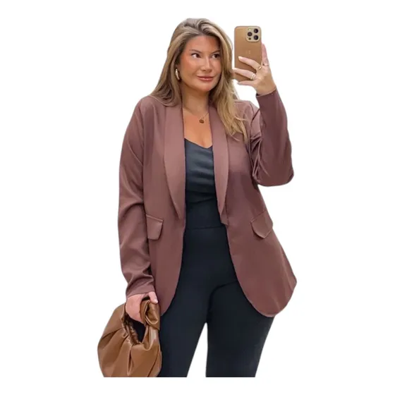 Blazer Alfaiataria Terninho Trabalho Plus Size Social Casual