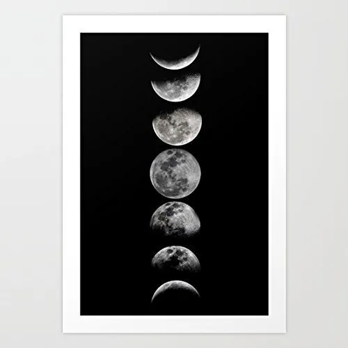 Vehfa Fases De La Luna Impresion En Lienzo Arte De La Pared