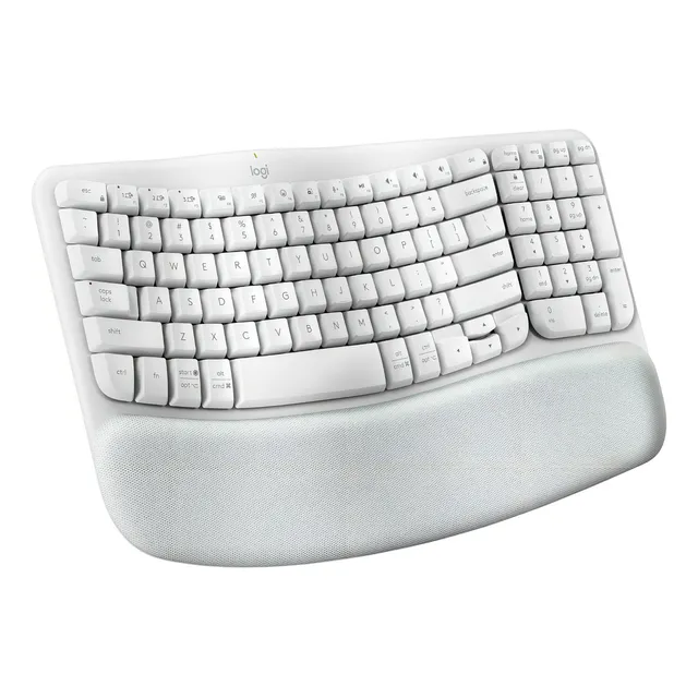 Teclado Inalámbrico Ergonómico Logitech Wave Keys Color Blanco