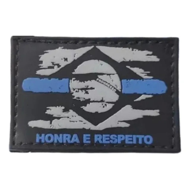 Patch Police Blue Line Força E Honra Bandeira Brasil Wwart