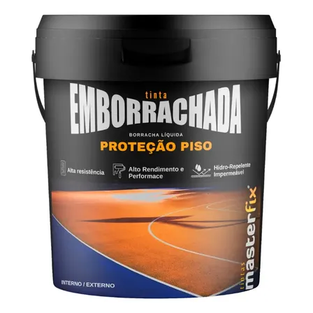 Tinta Emborrachada Premium 4kg Masterfix Proteção Piso Cinza Acetinado
