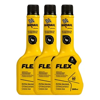 3 Aditivos Combustível Flex Gasolina Etanol 200ml Bardahl