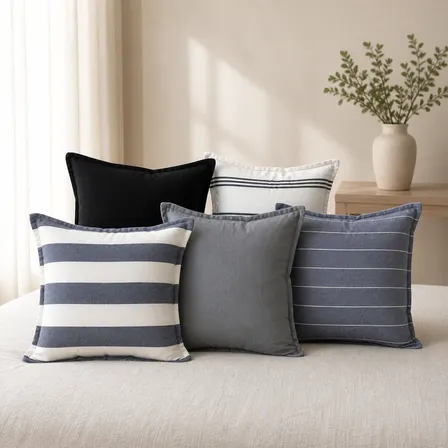 Funda Almohadones Decorativos Tusor Set De 5 Combinables