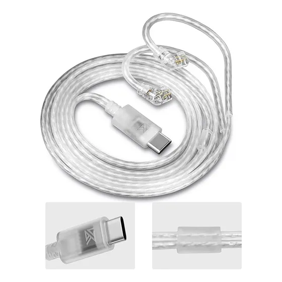 Cabo De Atualização De Fone De Ouvido Kz Tipo C Sem Microfon