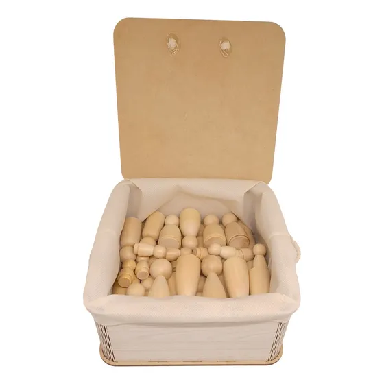 Vincores Muñecos De Madera X32 Constelación Familiar En Caja