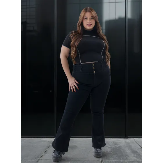 Jean Oxford Mujer Elastizado Tiro Alto Varios Talles Colores
