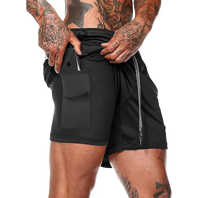 Flyfirefly Pantalon Corto 2 1 Para Hombre Correr Gimnasio 7 