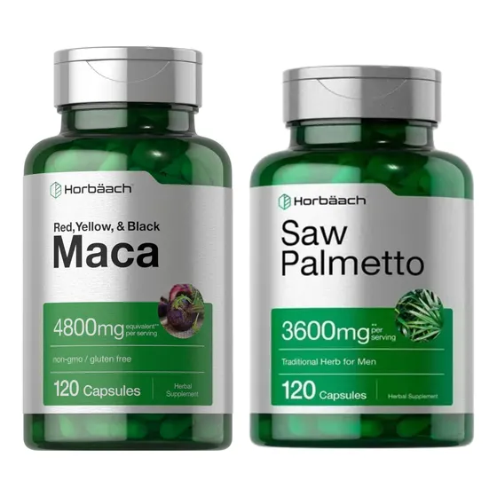 Set De Suplementos Saw Palmetto Y Maca Horbaach