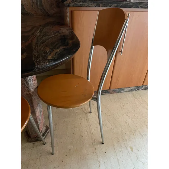 4 Sillas De Cocina Mdf Y Hierro