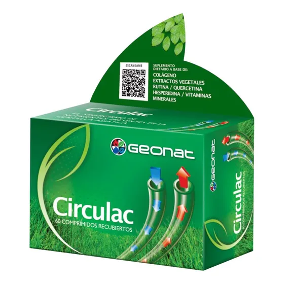 Geonat Circulac 60 Comp Mejora La Circulación Venotónico