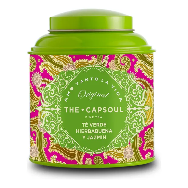 Te Verde Hierbabuena Y Jazmín A Granel 100g Lata The Capsoul
