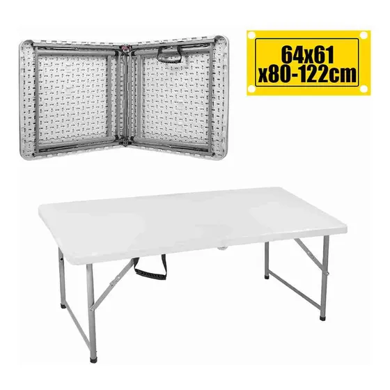 Mesa Plastica Plegable 4 Puesto 64x61x122