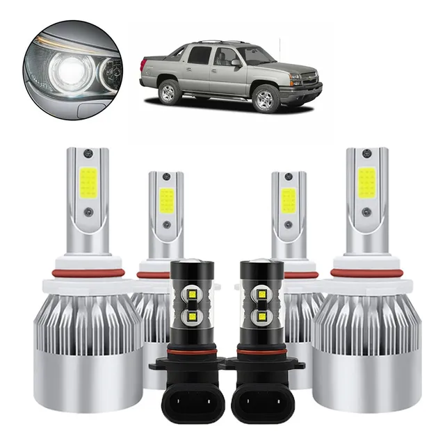 For Chevrolet Kit De Luces Led 8000lm Luz Alta+baja+niebla