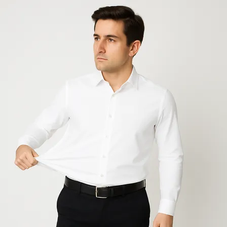 Camisa Social Masculina Slim Com Elastano Premium