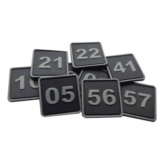 Patch Emblema Número Do 91 Ao 99 Emborrachado Com Velcro