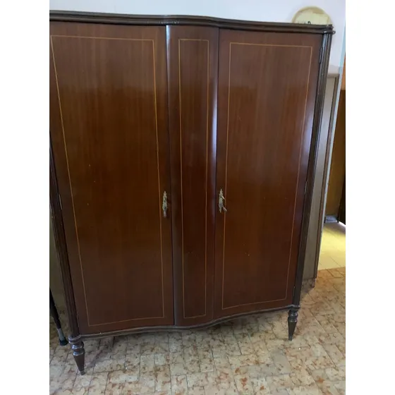 Bahiu Bargueño Mueble Antiguo De Roble Oscuro 1.20 X 1.65