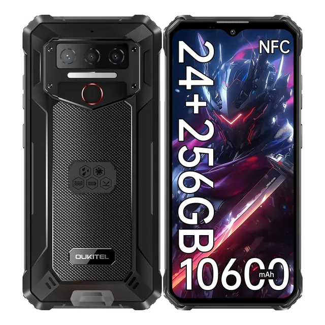Smartphone Oukitel Wp23 Plus 10600mah 24gb Ram+256gb Rom Expansión 1tb 6.52 Hd Android 14 Ip68 Teléfono Móvil, 4g Dual Sim/nfc/gps/otg/face Id