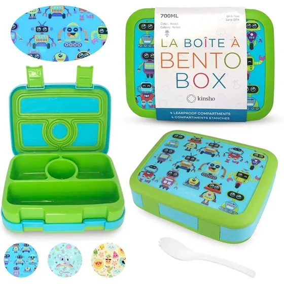 Lonchera Bento 4 Secciones Para Niños Pequeños