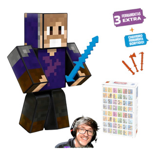 Boneco Tonigon Algazarra Minecraft Youtubers 15cm Boneco Tonigon Algazarra Minecraft Youtubers 15cm