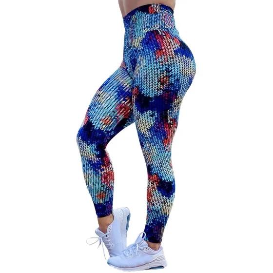 Shuxia Leggings Sin Costura Para Dama Cintura Estampado