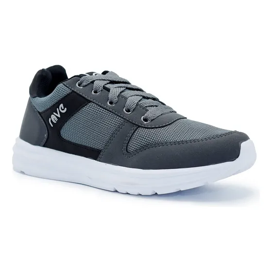 Zapatilla De Malla Sintética Gris-topo-negro Patagones Rave