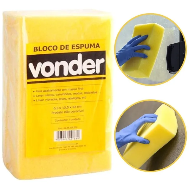 Espumo Esponja Para Lavagem Limpeza Automotiva Vonder